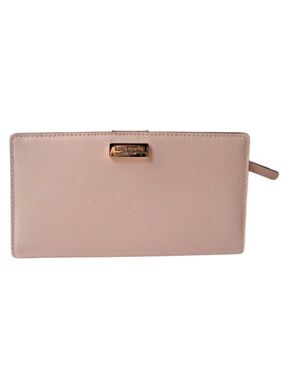 EUC Kate Spade Newbury Lane Stacy Slim Leather ID Wallet Soft Rosetta
